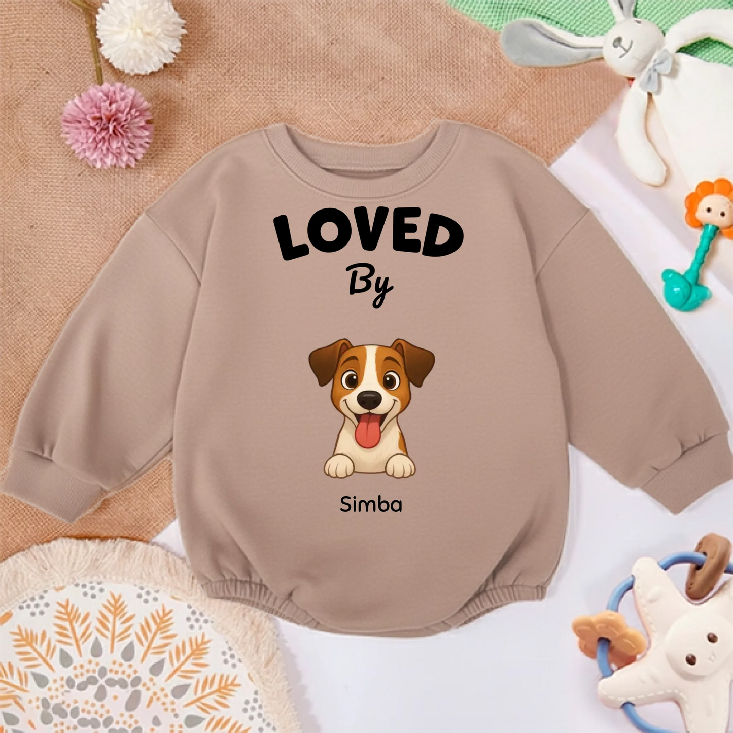 Pull bébé personnalisé - Loved by
