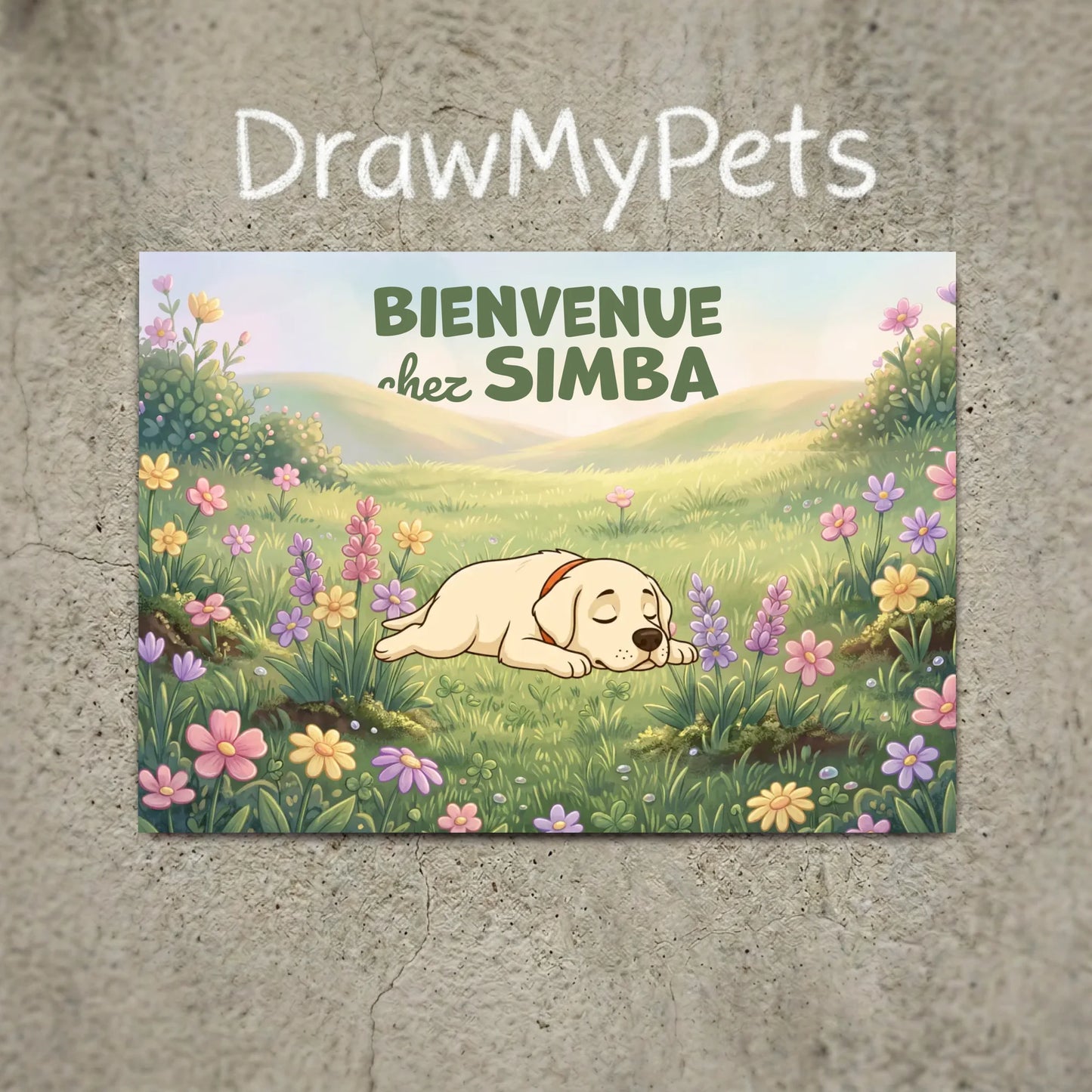 Plaque métal : Bienvenue chez