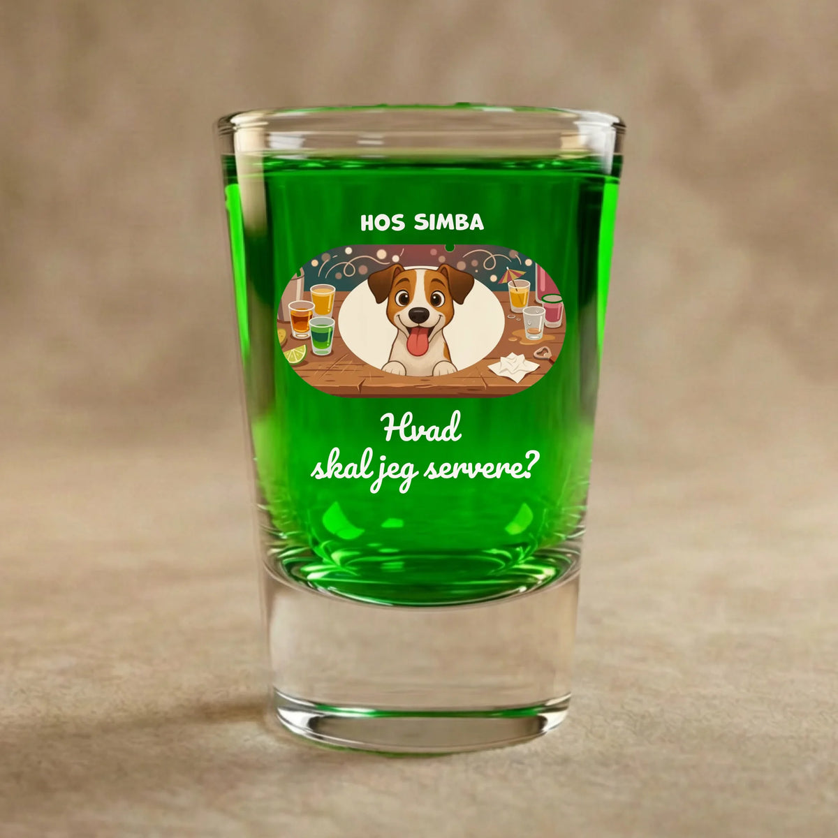 Shotglas: "Hvad skal jeg servere?"