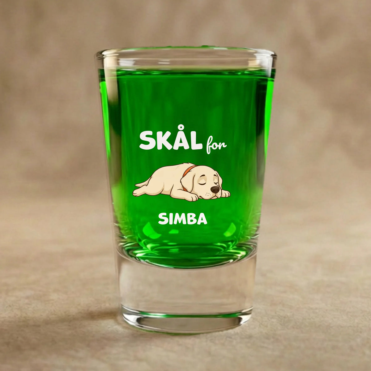 Shotglas: "Skål for"