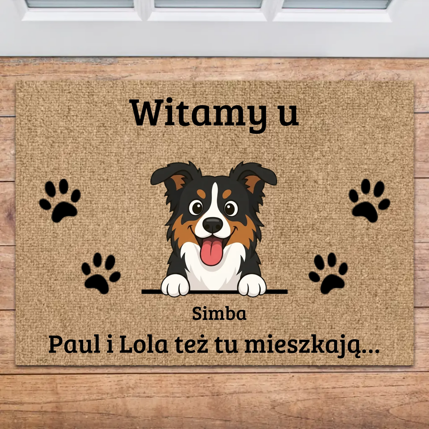 Spersonalizowana wycieraczka ze zwierzakiem