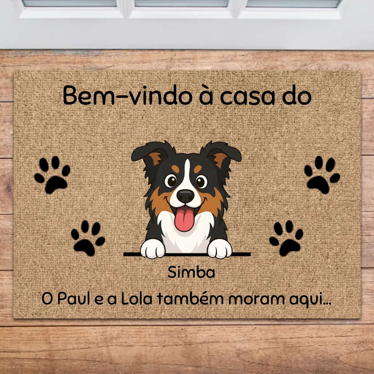 Tapete de entrada personalizado