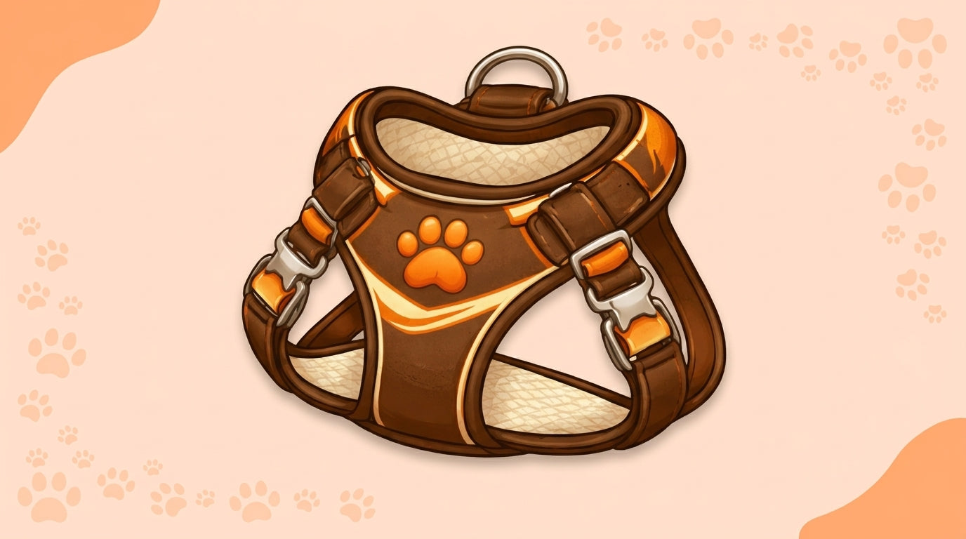 Illustration blog Draw My Pets - harnais personnalisé