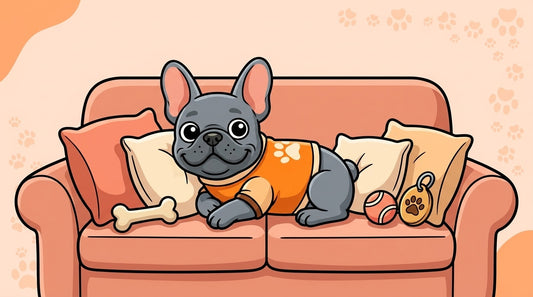 Illustration blog Draw My Pets - bouledogue français appartement
