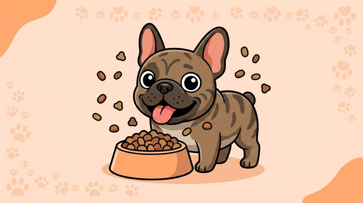 Illustration blog Draw My Pets - alimentation pour bouledogue français