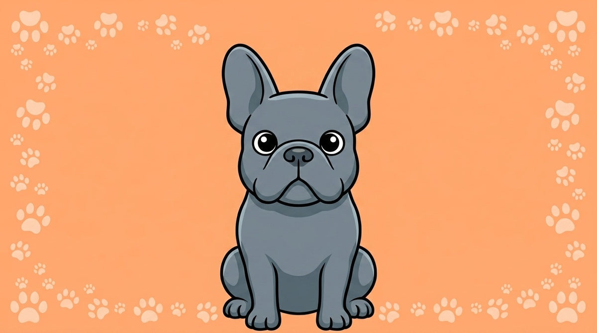 Illustration blog Draw My Pets - bouledogue français bleu