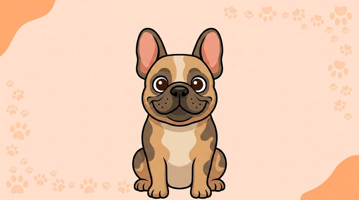 Illustration blog Draw My Pets - couleur bouledogue français