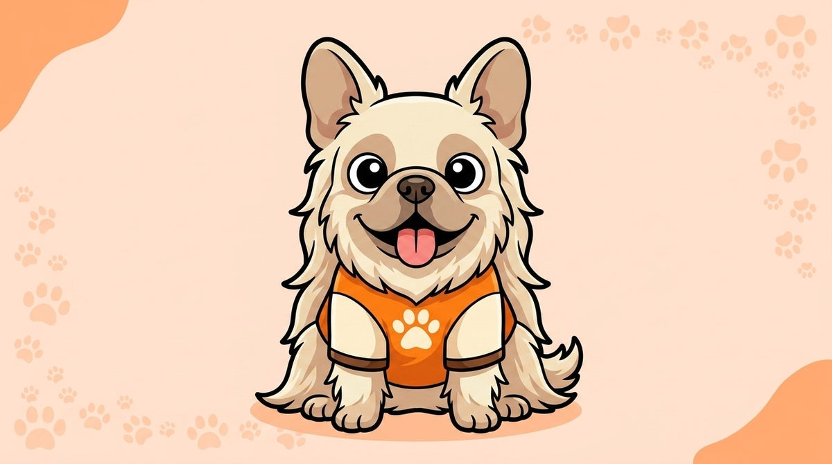 Illustration blog Draw My Pets - bouledogue français à poils longs