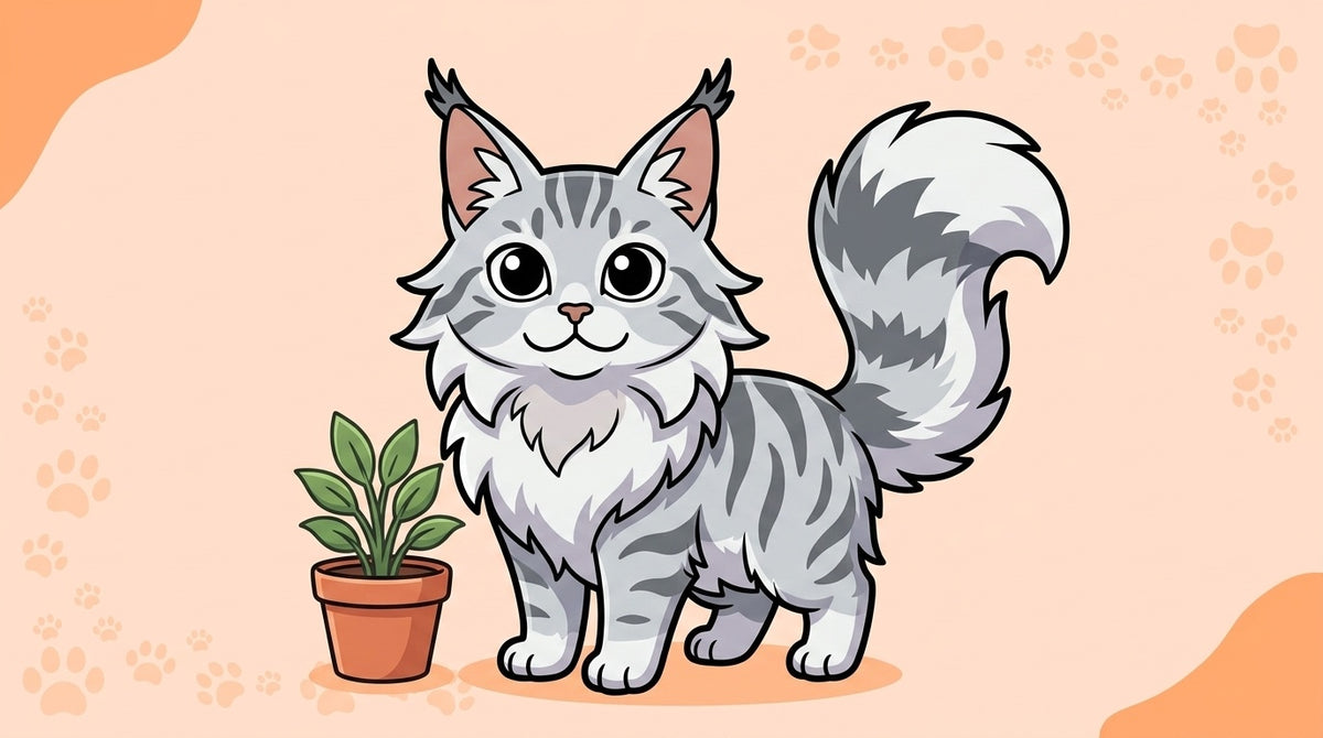 Illustration blog Draw My Pets - maine coon taille