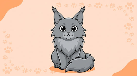 Illustration blog Draw My Pets - maine coon gris