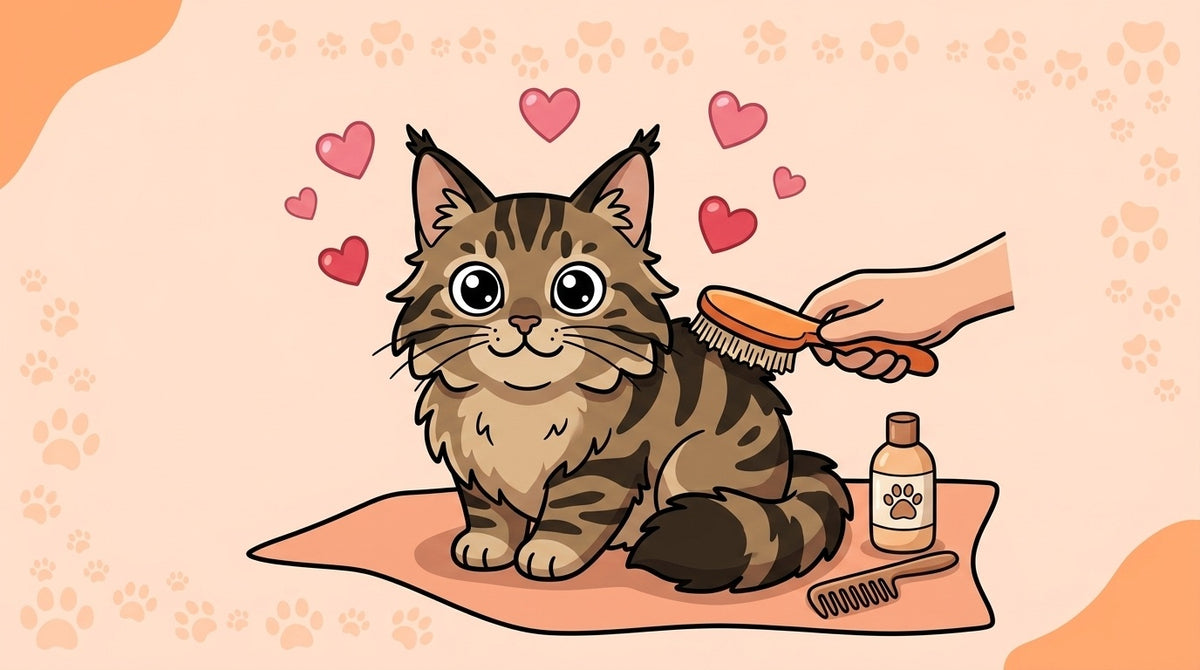 Illustration blog Draw My Pets - entretien maine coon
