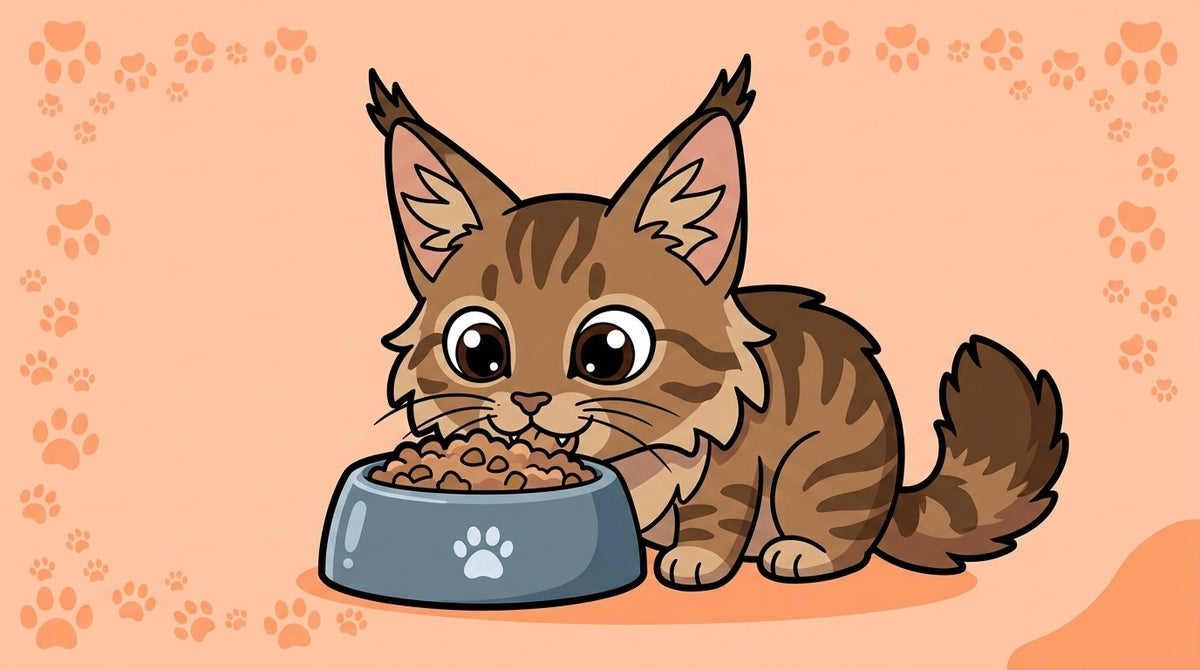 Illustration blog Draw My Pets - gamelle maine coon