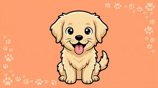 Illustration blog Draw My Pets - golden retriever croisé