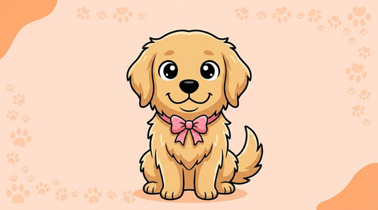 Illustration blog Draw My Pets - toilettage golden retriever