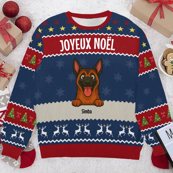 Pull de Noël Personnalisable avec animaux