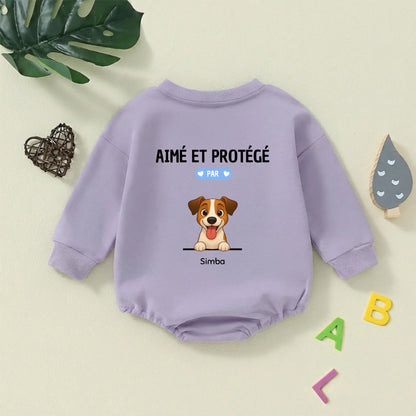 Body pull bébé personnalisé - Aimé et protégé par