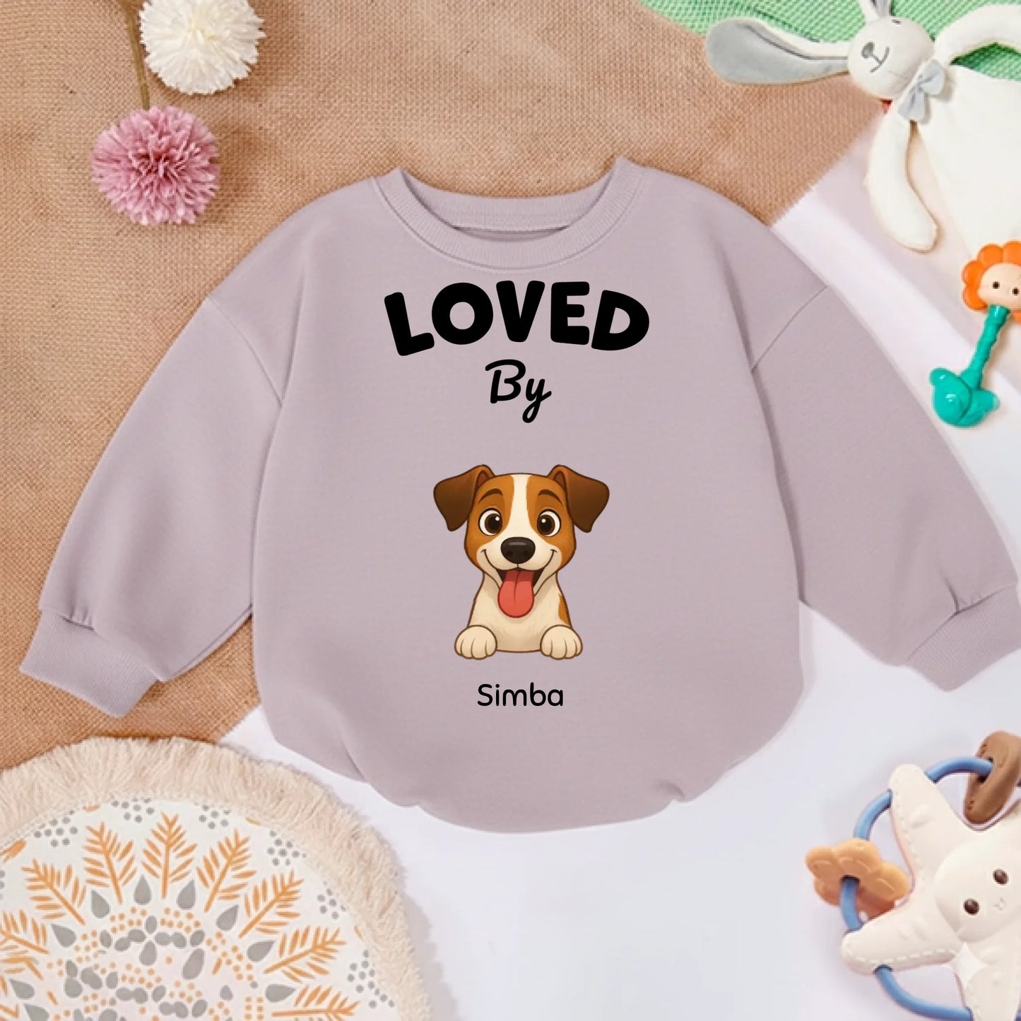 Pull bébé personnalisé - Loved by