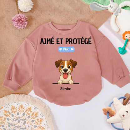 Pull bébé personnalisé - Aimé et protégé par