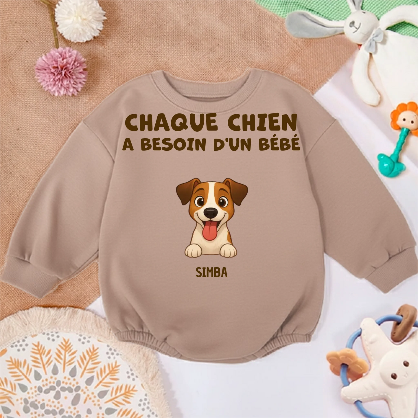 Pull bébé personnalisé - Chaque chien à besoin d'un bébé