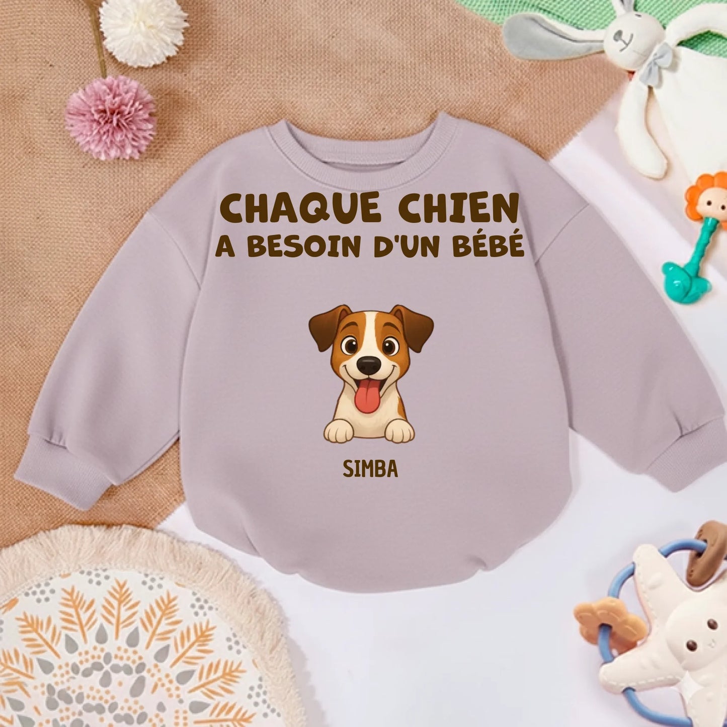 Pull bébé personnalisé - Chaque chien à besoin d'un bébé