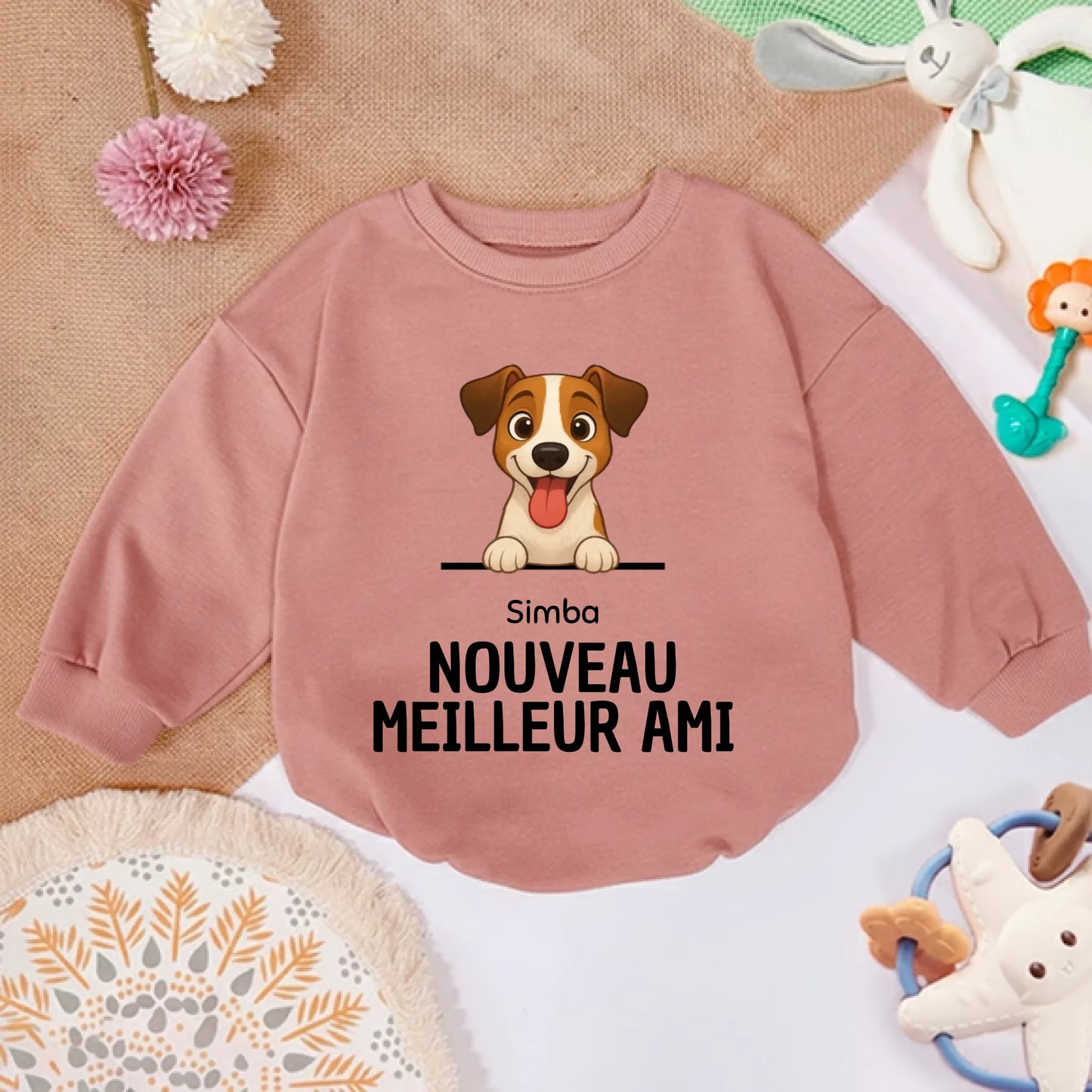 Pull bébé personnalisé - Nouveaux meilleur amis