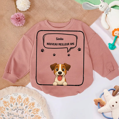 Pull bébé personnalisé - BD Nouveau meilleur amis