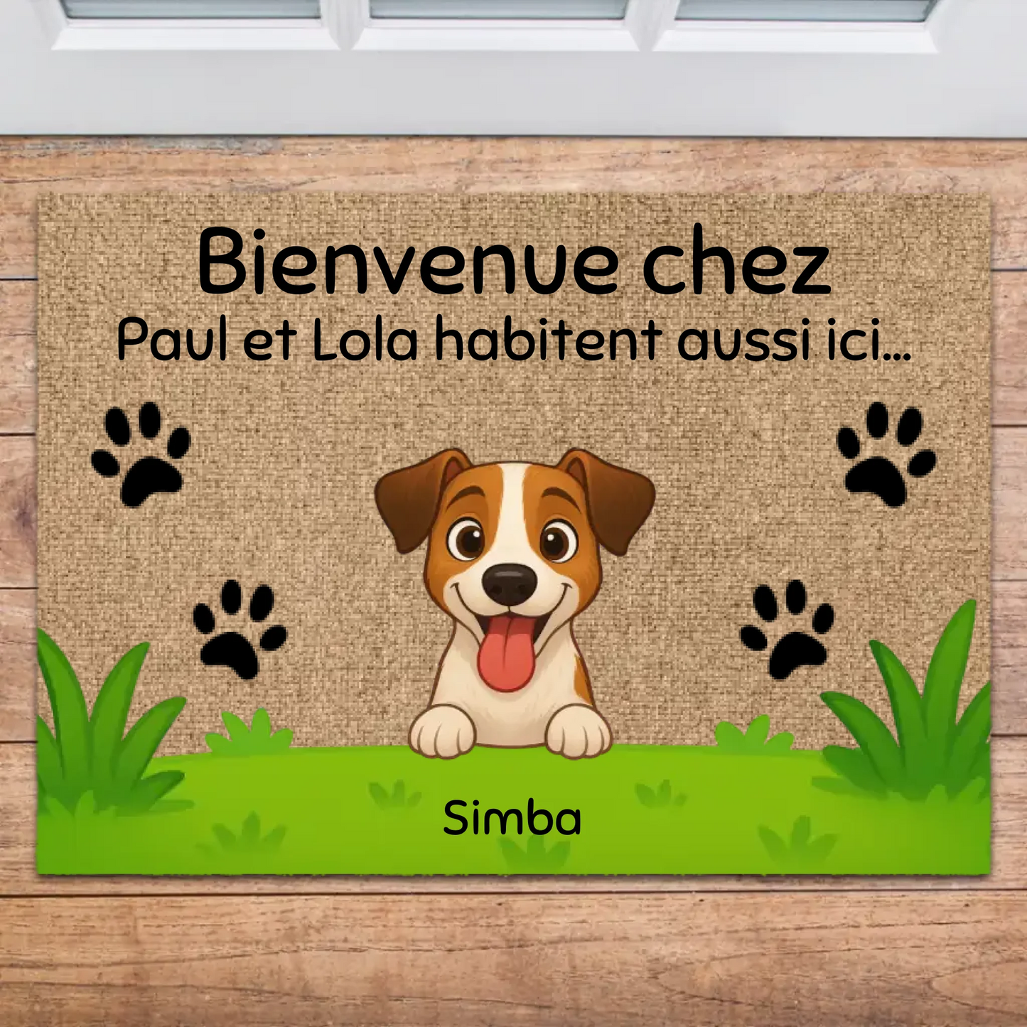 Paillasson personnalisé herbe