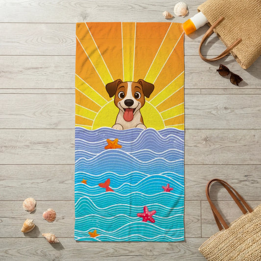 Serviette  de plage : "Coucher de soleil Bohème" #2