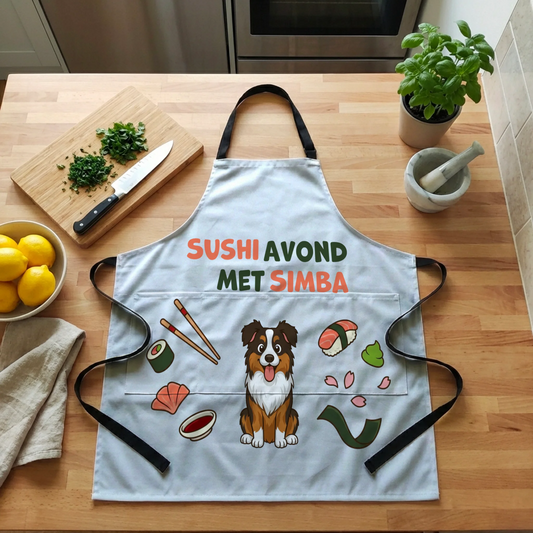 Schort: "Sushi-avond met"