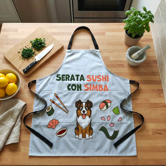 Grembiule: "Serata sushi con"