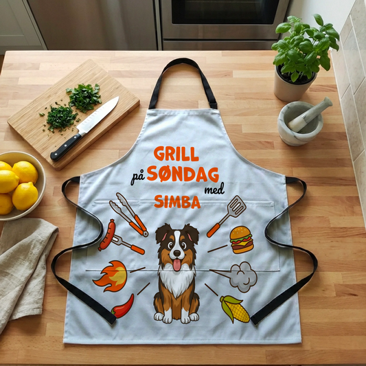 Forklæde: "Til grillen"