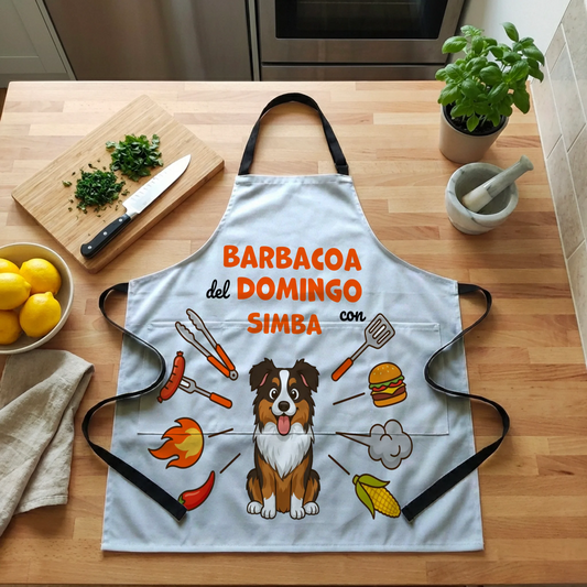 Delantal: "Para la barbacoa"