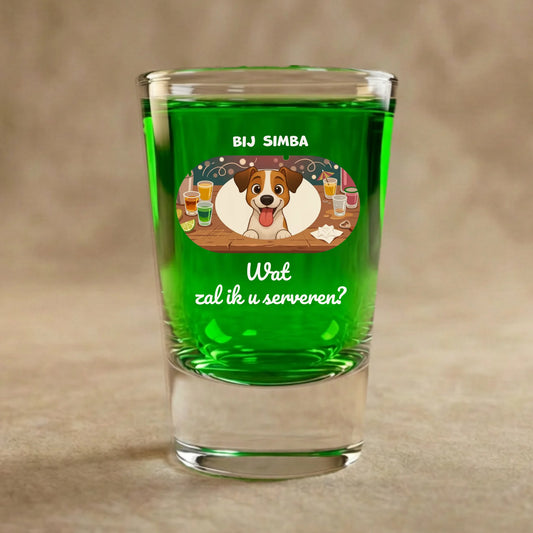 Shotglas: "Wat zal ik u serveren?"