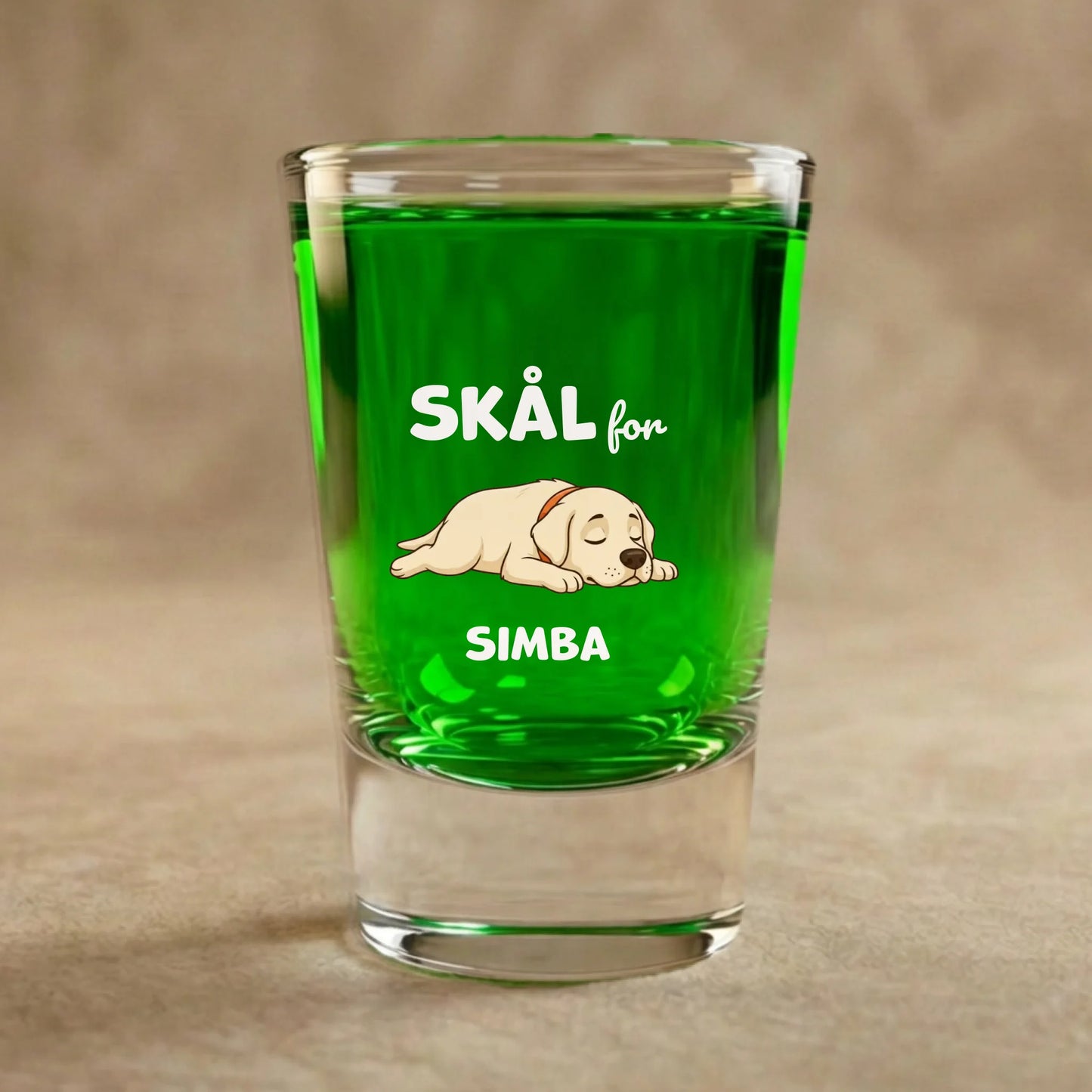 Shotglas: "Skål for"