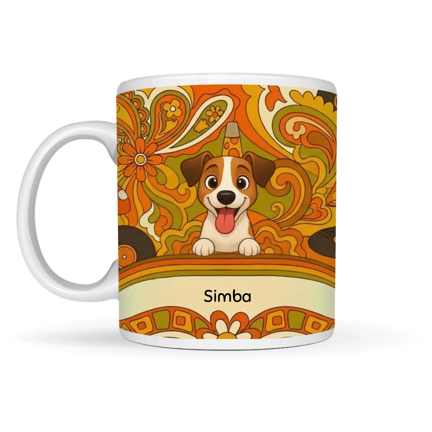 Taza de cerámica: Sol Psicodélico