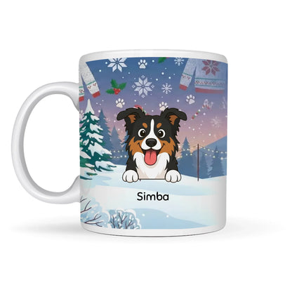 Ceramic Mug: "Moonlit Chalet"
