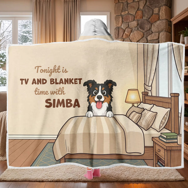 Hooded Blanket: "Blanket and TV Night"