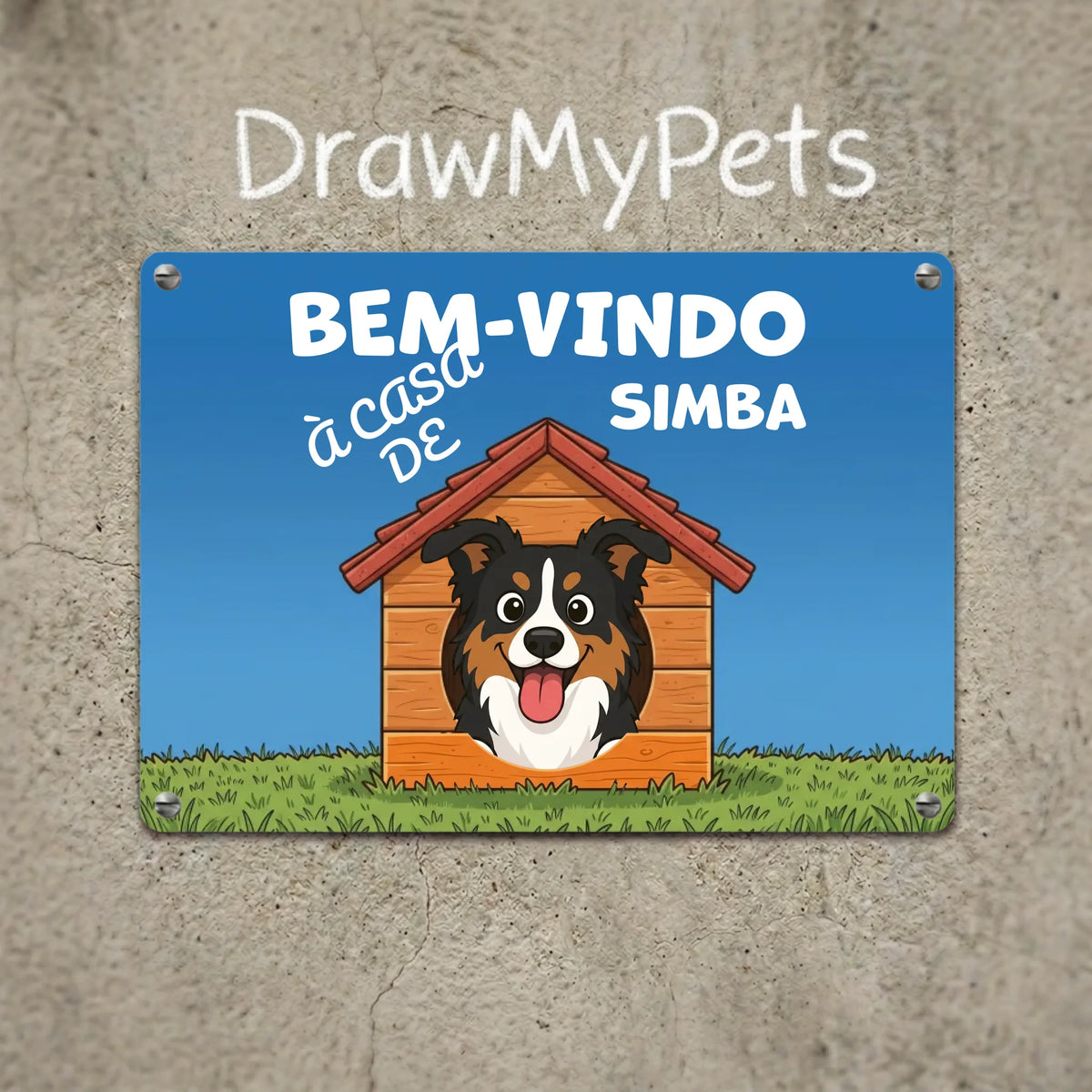 Placa de Metal: Bem-vindo à Casa de #3