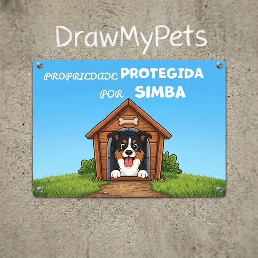 Placa de Metal: Propriedade Protegida por