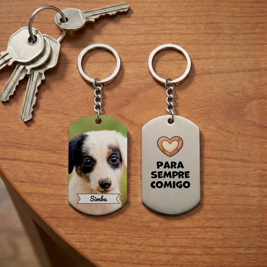 Porta-chaves: "Para Sempre Comigo"
