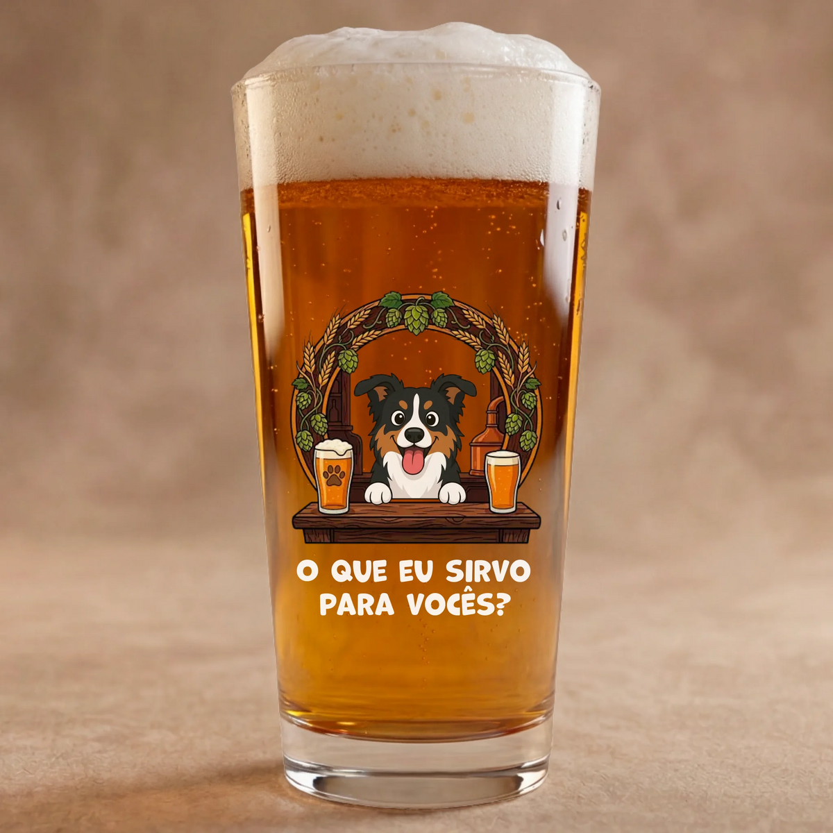 Copo de Cerveja: "O que eu sirvo para vocês?"