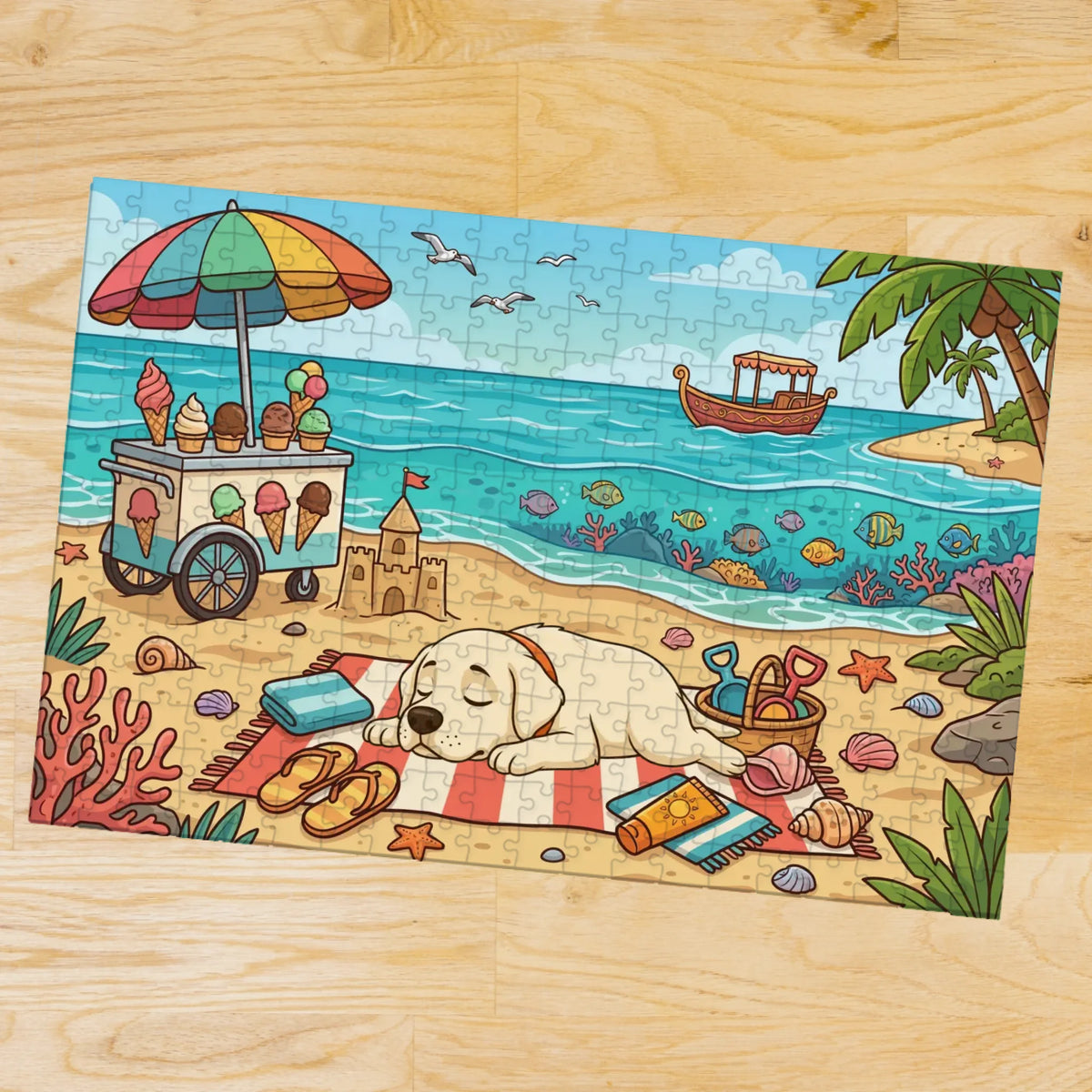 Puzzle: "Banho de sol em agosto"