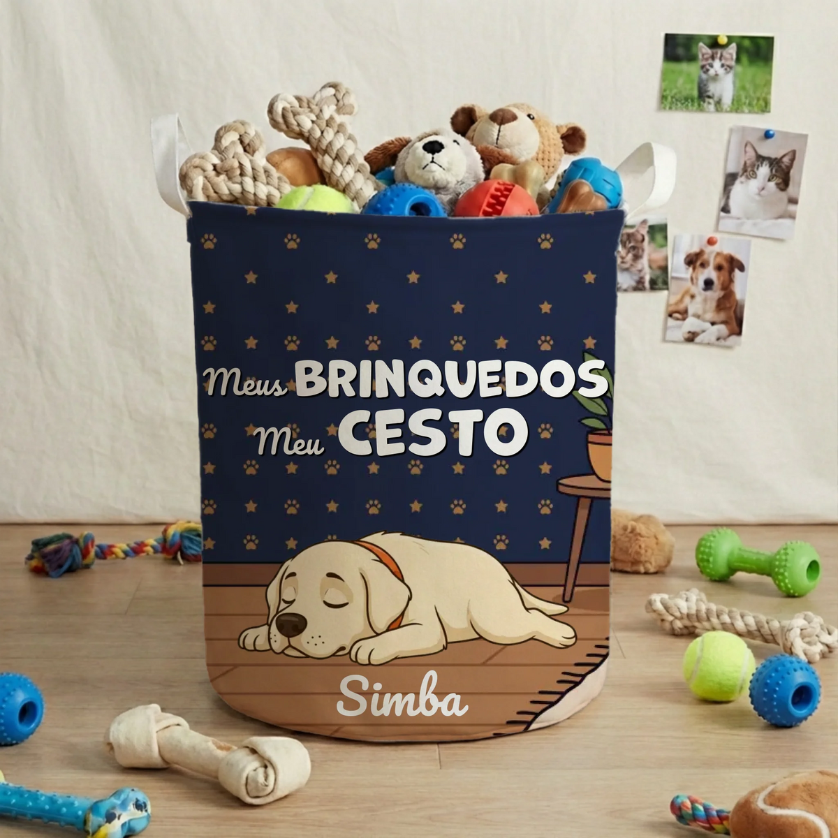Cesto de Brinquedos: "Os Meus Brinquedos, o Meu Cesto"