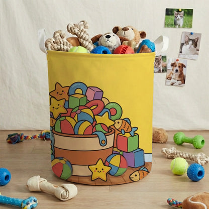 Cesto de Brinquedos: "Brinquedos em Festa"