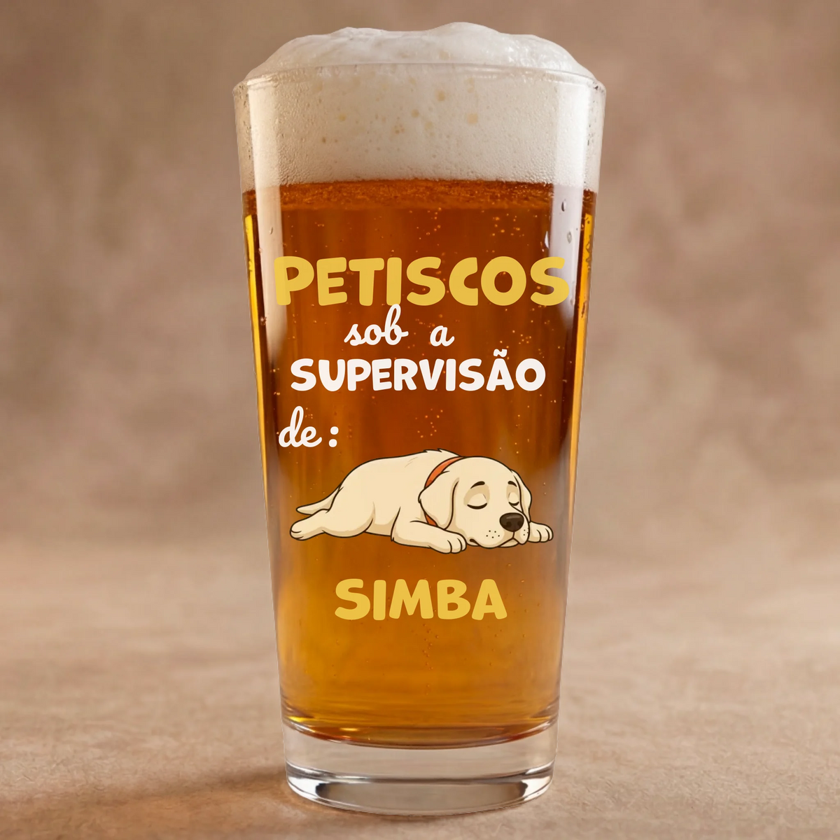 Copo de Cerveja: "Petiscos sob a supervisão de"