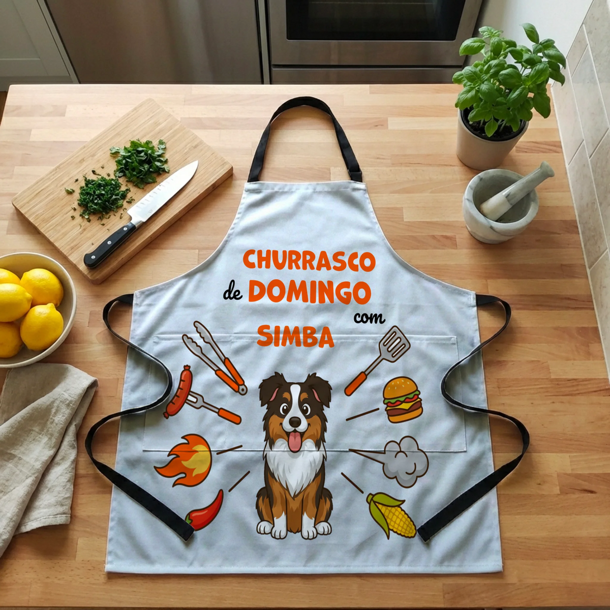 Avental: "Churrasco de domingo"