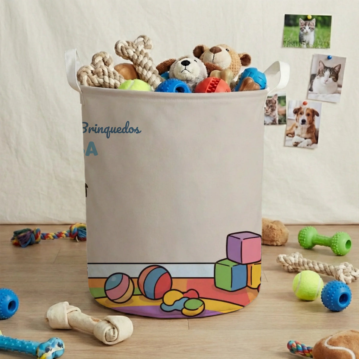Cesto de Brinquedos: "Brinquedos Espalhados"