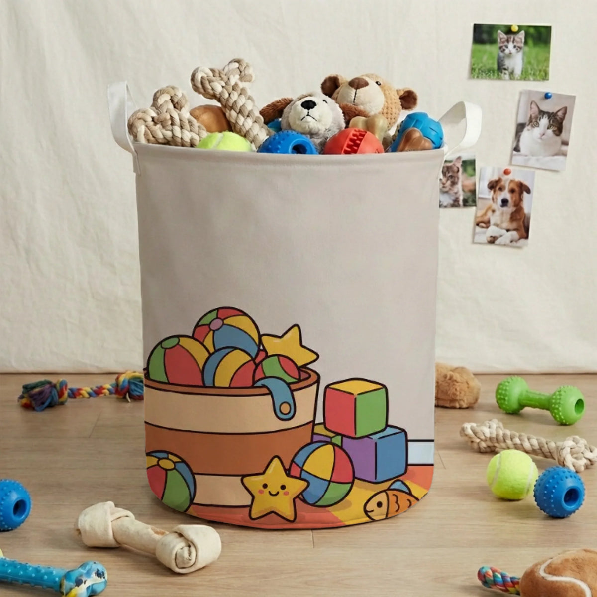 Cesto de Brinquedos: "Brinquedos Espalhados"
