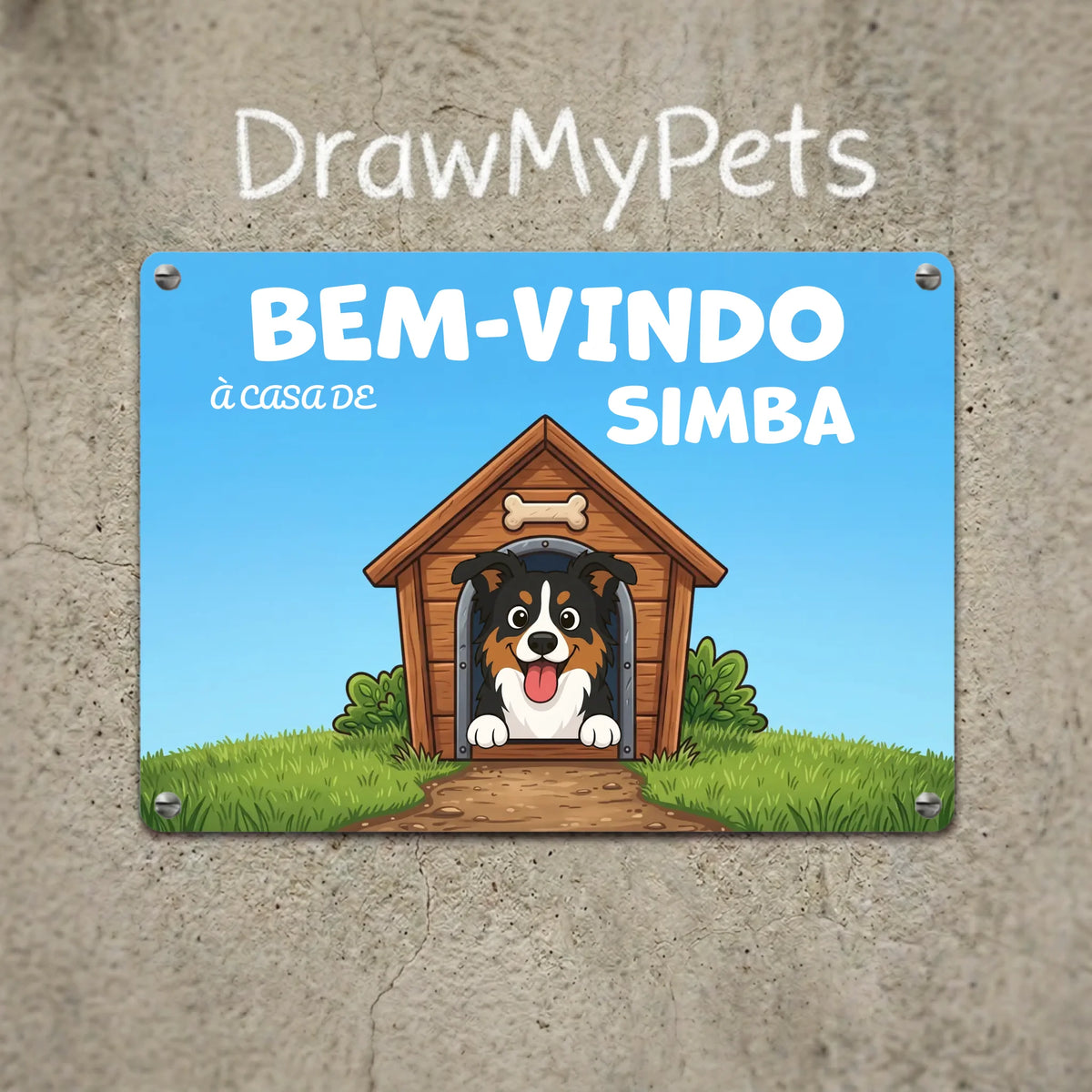 Placa de Metal: Bem-vindo à Casa de #2