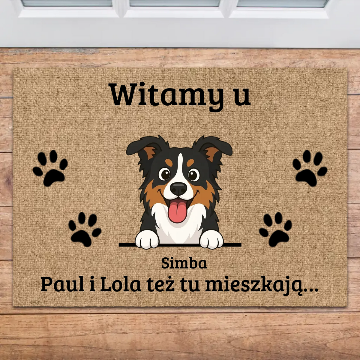 Personalizowana wycieraczka ze zwierzakiem